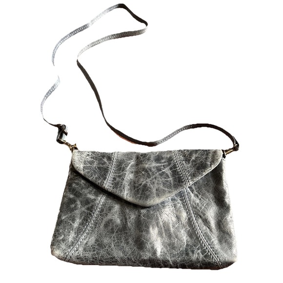 Ellington Handbags - Ellington Blue Leather Distressed Crossbody AND Wristlet Bag 6x10